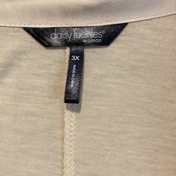 Daisy Fuentes women 3X mock tie front long sleeve collared blouse NWT - Picture 5 of 11